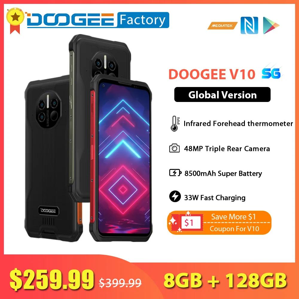 DOOGEE V10 5G ߰ Ʈ  ġ 700 NFC 8 + 128GB 48MP ī޶ 6.39 ÷ ޴ ȭ 8500mAh 33W  